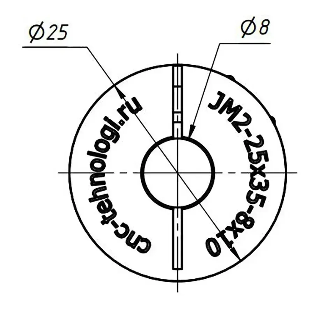 Муфта кулачковая соединительная JM2-25x35-8x10