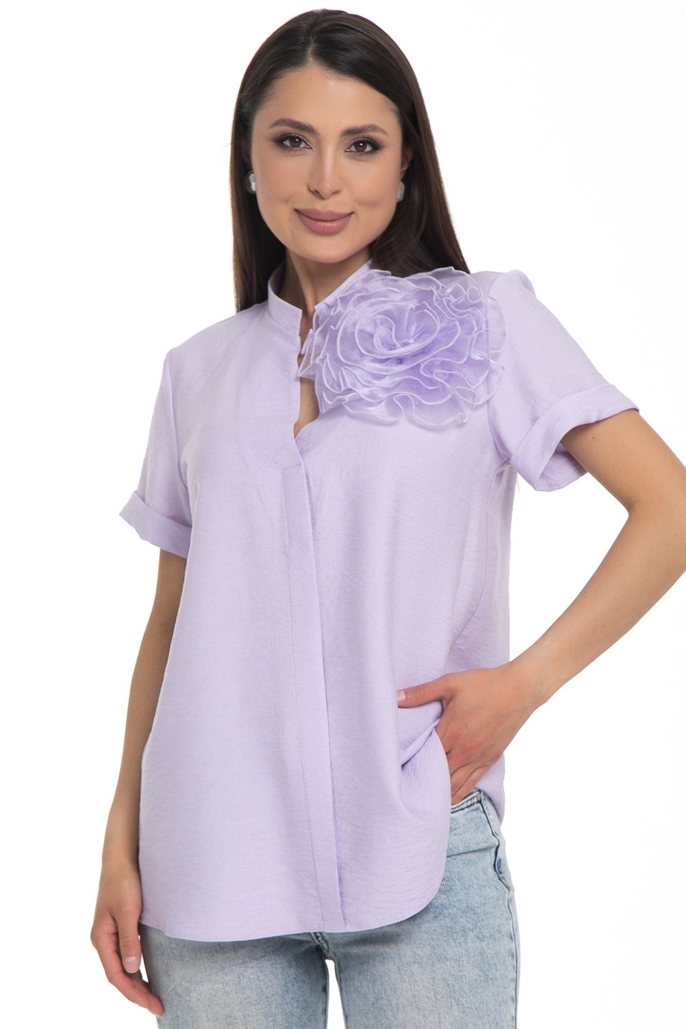 Блуза Нежность (лён,лаванда) Diolche