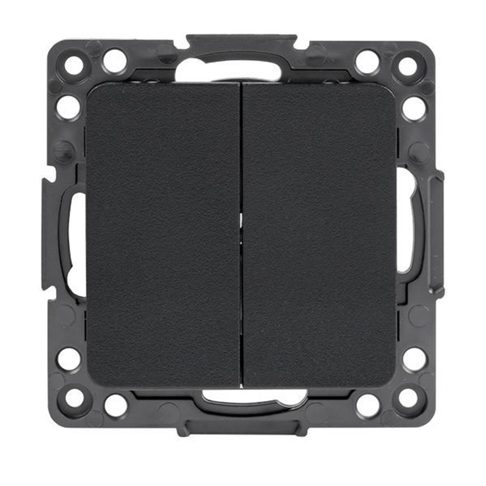 Выключатель 2-кл. Стокгольм 10А винтов. клеммы механизм черн. PROxima EKF EZV10-023-20