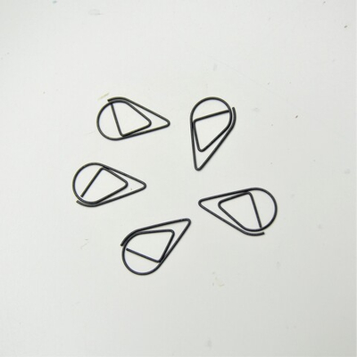 Скрепка фигурная "Капля", 2,8х1,5 см, черный