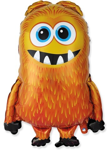 Шар (29""/74 см) Фигура, Монстрик, Оранжевый, 1 шт. В147