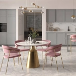 Стул Bradex Home Turin терракотовый с золотыми ножками