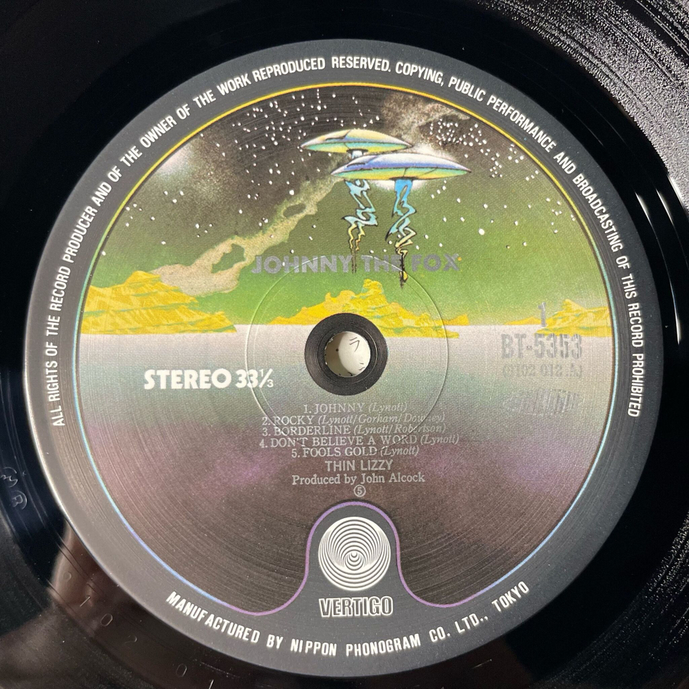 Винтажная виниловая пластинка LP Thin Lizzy Johnny The Fox (Japan 1979) (No Obi)