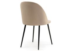 Стул на металлокаркасе Зест микровелюр 05 / черный глянец