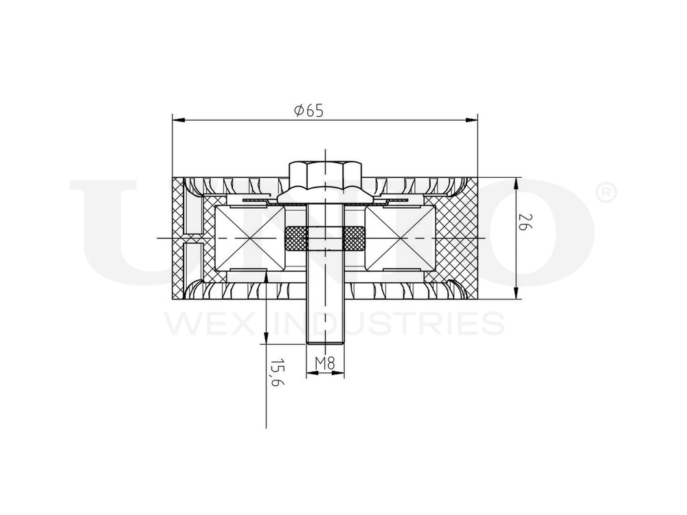 Ролик направляющий приводного ремня UNIO TNS-10311