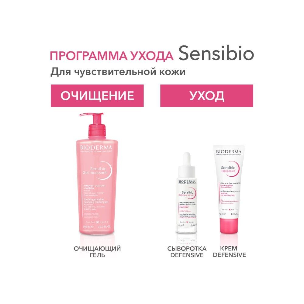 Bioderma Sensibio Gel moussant Гель для умывания, 500 мл