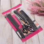 Набор для стрижки волос «Barber», ножницы филировочные, расческа 2шт и станок для бритья