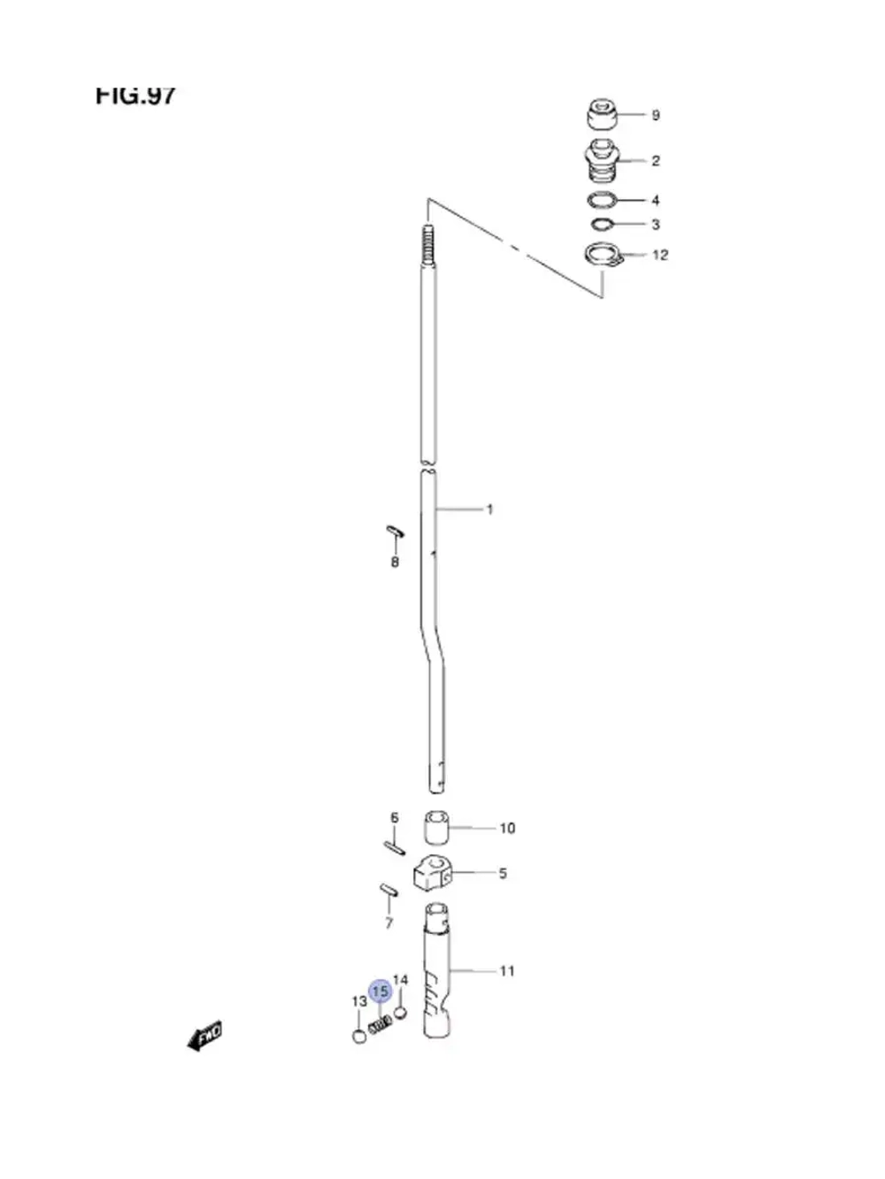 Пружина для лодочных моторов DF40-DF60/DT40