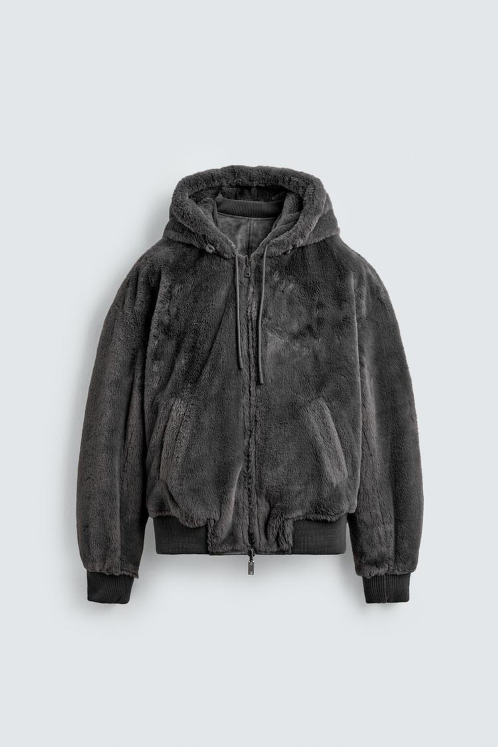 ZARA БОМБЕР REVERSIBLE, АНТРАЦИТОВО-СЕРЫЙ