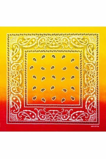 Бандана желтый градиент пейсли