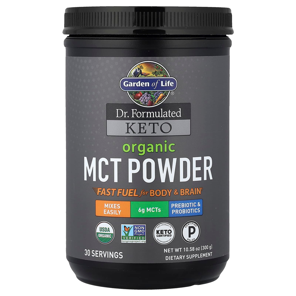 Garden of Life, Dr. Formulated Keto, органический порошок MCT, 300 г (10,58 унции)