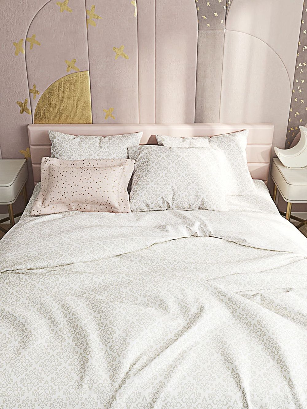 Простынь на резинке Сказка "Классика" 120х200 см, перкаль