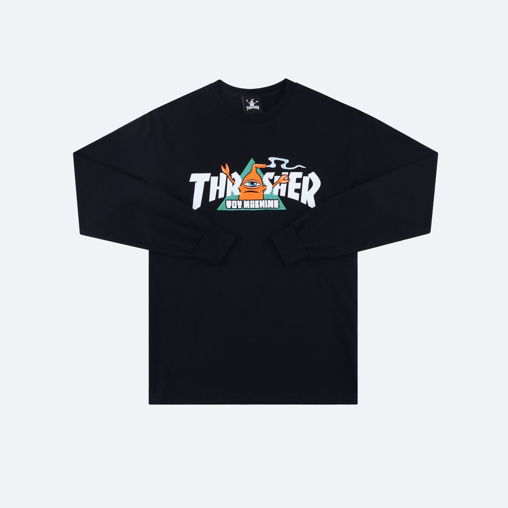 Лонгслив Thrasher x Toy Machine Vortex L/S (black) артикул: - купить в магазине Дайс