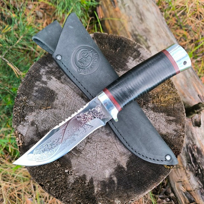 Нож НС-28А Таежник, с алюминиевыми вставками (Златоуст)