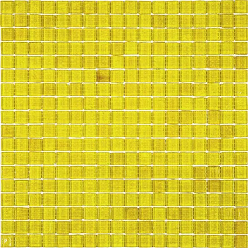 NW98 Мозаика для кухни на фартук одноцветная чип 15 стекло Alma Mono Color желтый квадрат глянцевый