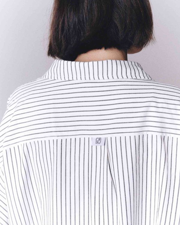 Рубашка Oversized Striped Shirt White - фото 4