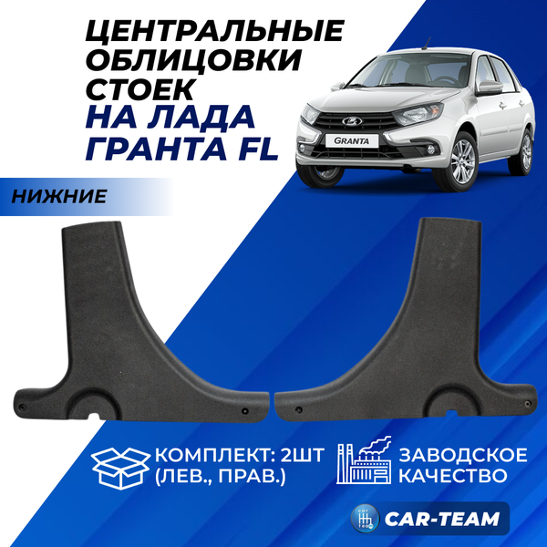 Облицовки центральных стоек нижние на Лада Гранта FL