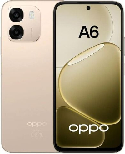 6.75" Смартфон OPPO A6 8/256Gb,  NFC,  IPS,  120Гц,  7000мAч,  шампань