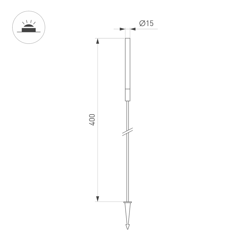 Светильник KT-CATALI-BOLL-H400-0.5W Warm3000 (BK, 160 deg, 24V) (Arlight, IP65 Металл, 3 года) 050681