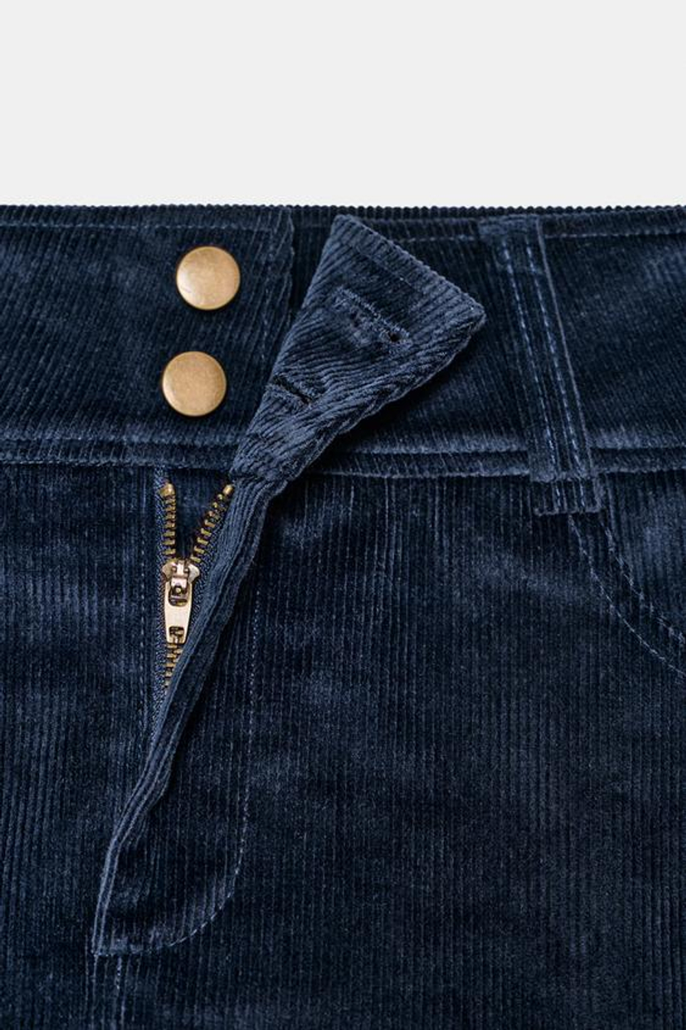 ZARA МИНИ-ЮБКА ИЗ ВЕЛЬВЕТА, МОРСКОЙ СИНИЙ