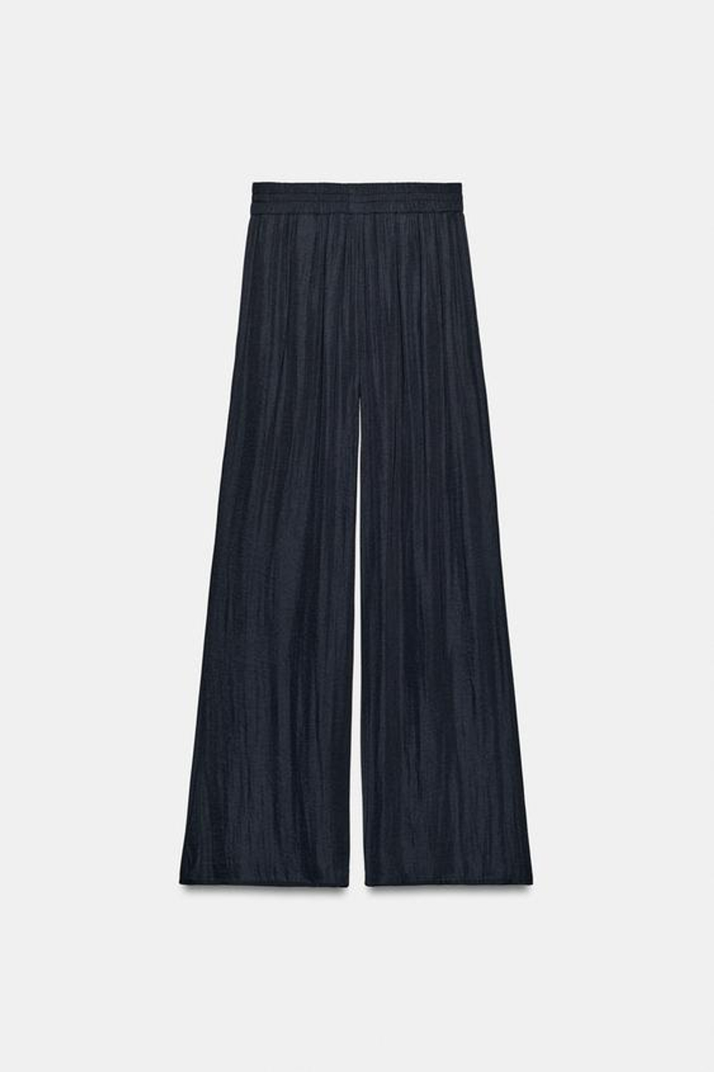 ZARA ШИРОКИЕ СТРУЯЩИЕСЯ БРЮКИ, ЦВЕТ НОЧНОГО НЕБА