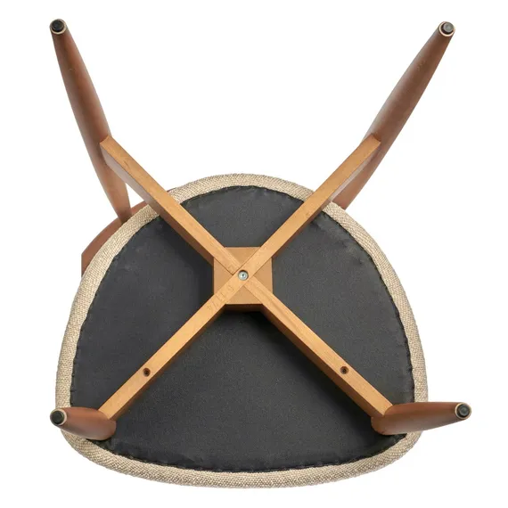 Стул Mod, бежевое букле, ножки цвета орех