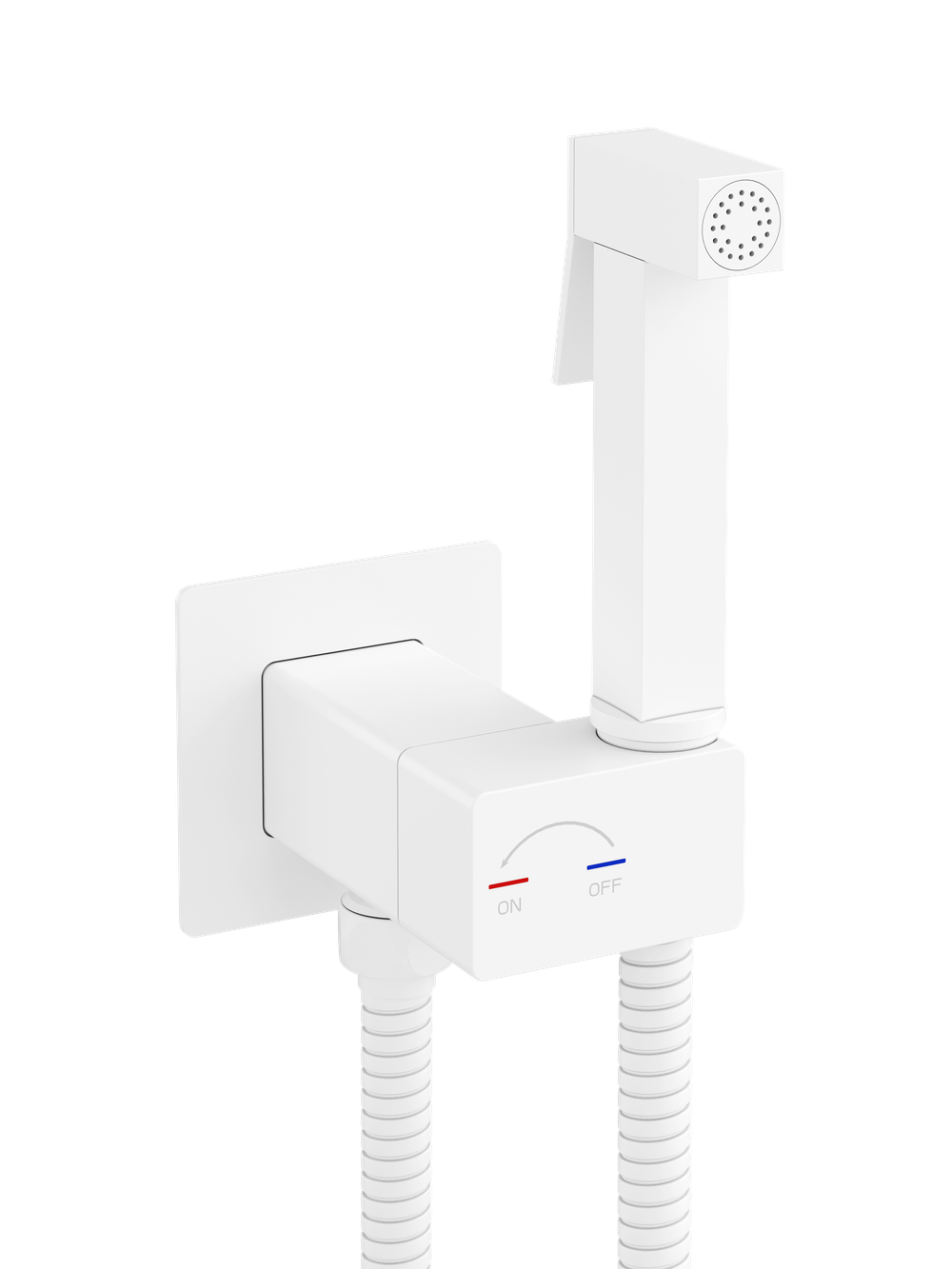 Гигиенический душ STWORKI Карлстад S35151WH со смесителем, С ВНУТРЕННЕЙ ЧАСТЬЮ, матовый белый