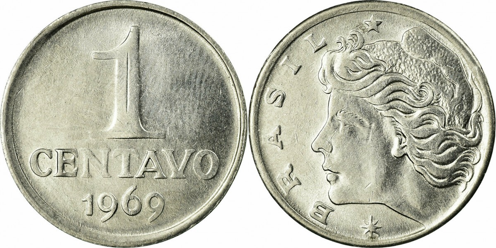 Бразилия 1 сентаво, 1969 - 1975 Фигура Республики XF