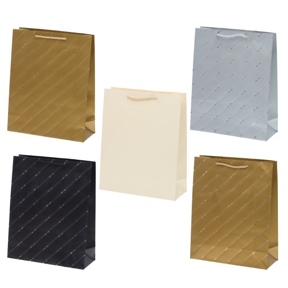 GAEM Пакет подарочный M (бумага 210г/м2, блок микс12шт), L26 W10 H32 см, 5в.