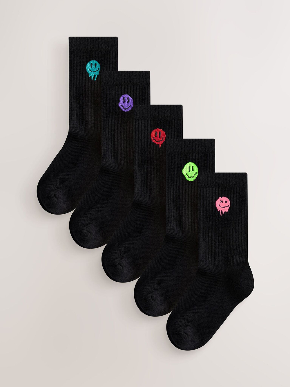 Носки хлопковые для мальчика Next AL5-797, 5 шт., Черный