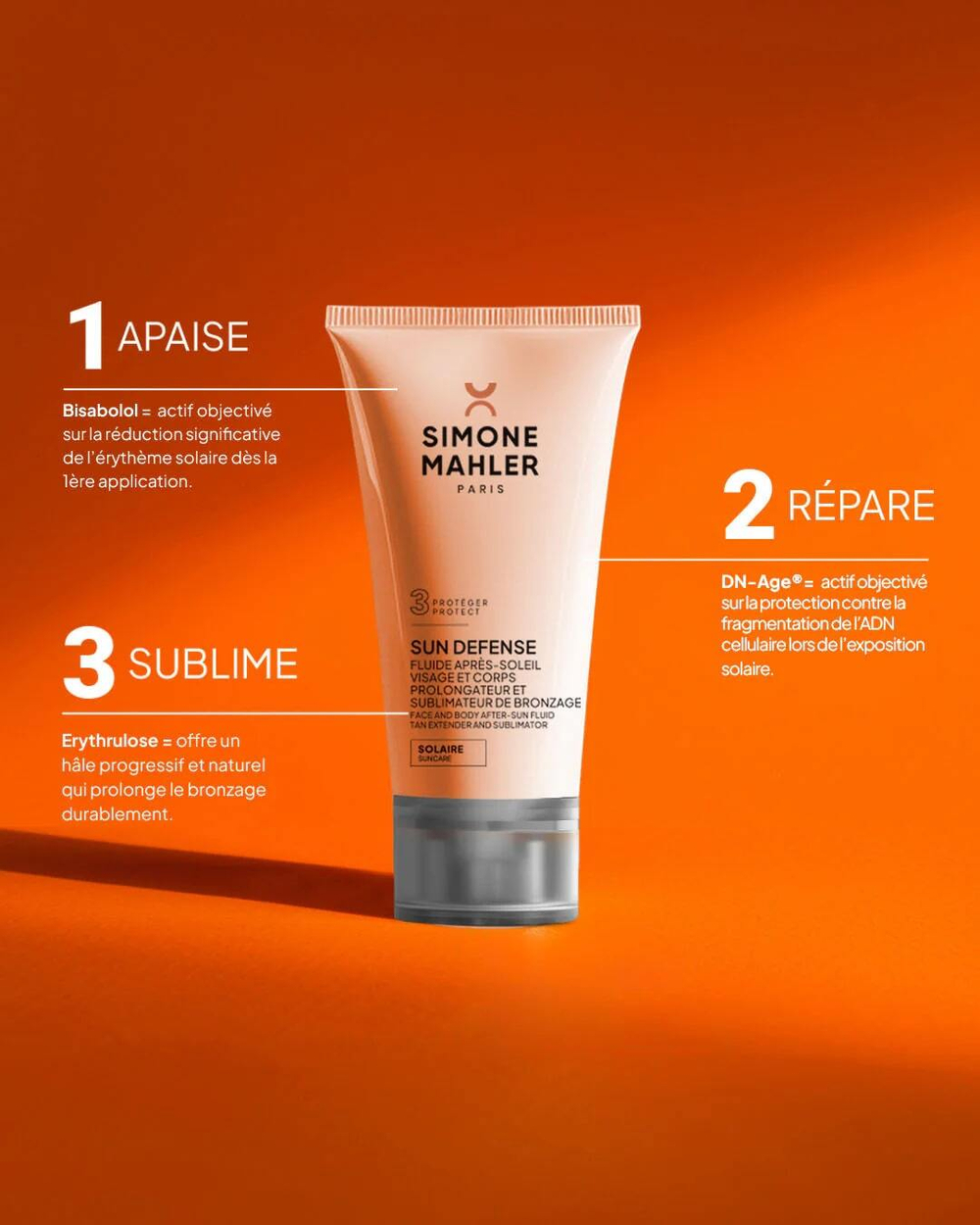 Simone Mahler Увлажняющий флюид после солнца для лица и тела SUN DEFENSE FACE AND BODY AFTER-SUN FLUID TAN EXTENDER AND SUBLIMATOR 150 мл