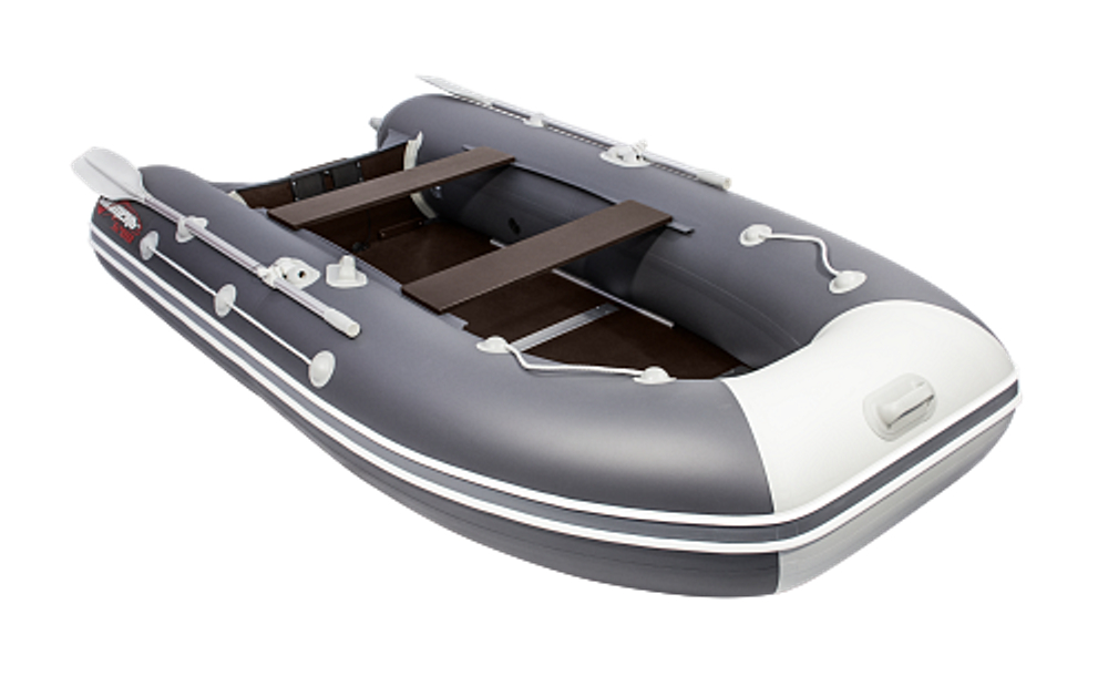 Лодка ПВХ надувная моторная Таймень LX 3400 СК Графит/светло-серый