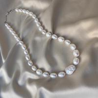 Колье бижутерия "Белая классика" с натуральным жемчугом