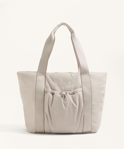 Oysho Сумка-шоппер с передним карманом, экрю