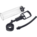 Поршневая вакуумная помпа Sexus Men Erection (22 см, прозрачный с черным) (Цвет: прозрачный с черным)