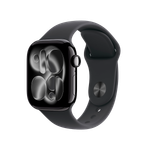 Apple Watch Series 11 GPS 42mm Jet Black Aluminium Case with Black Sport Band - M/L,Model A3331