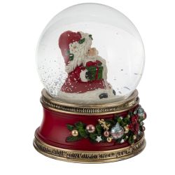 GAEM Фигурка декоративная "Дед Мороз" в стекл шаре (муз,движ, АААх3,н/п), D 10 см, L10,5 W10,5 H14 см