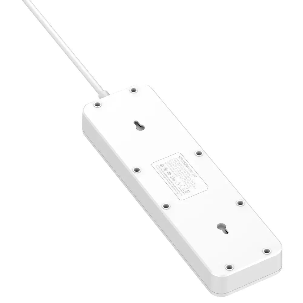LDNIO удлинитель сетевой фильтр, модель SC5415, 2 метра, 4 USB, тройник разветвитель с заземлением и выключателем, белый