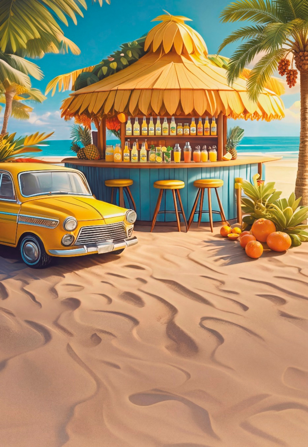 МАШИНА лето №2 фон неопреновый