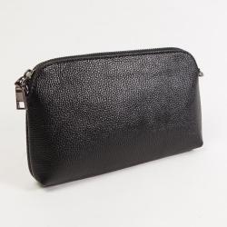 Маленький стильный женский повседневный клатч сумочка чёрного цвета из экокожи Dublecity DC802-1 Black