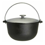 Казан 10л походный чугунный с алюминиевой крышкой, тм Гардарика