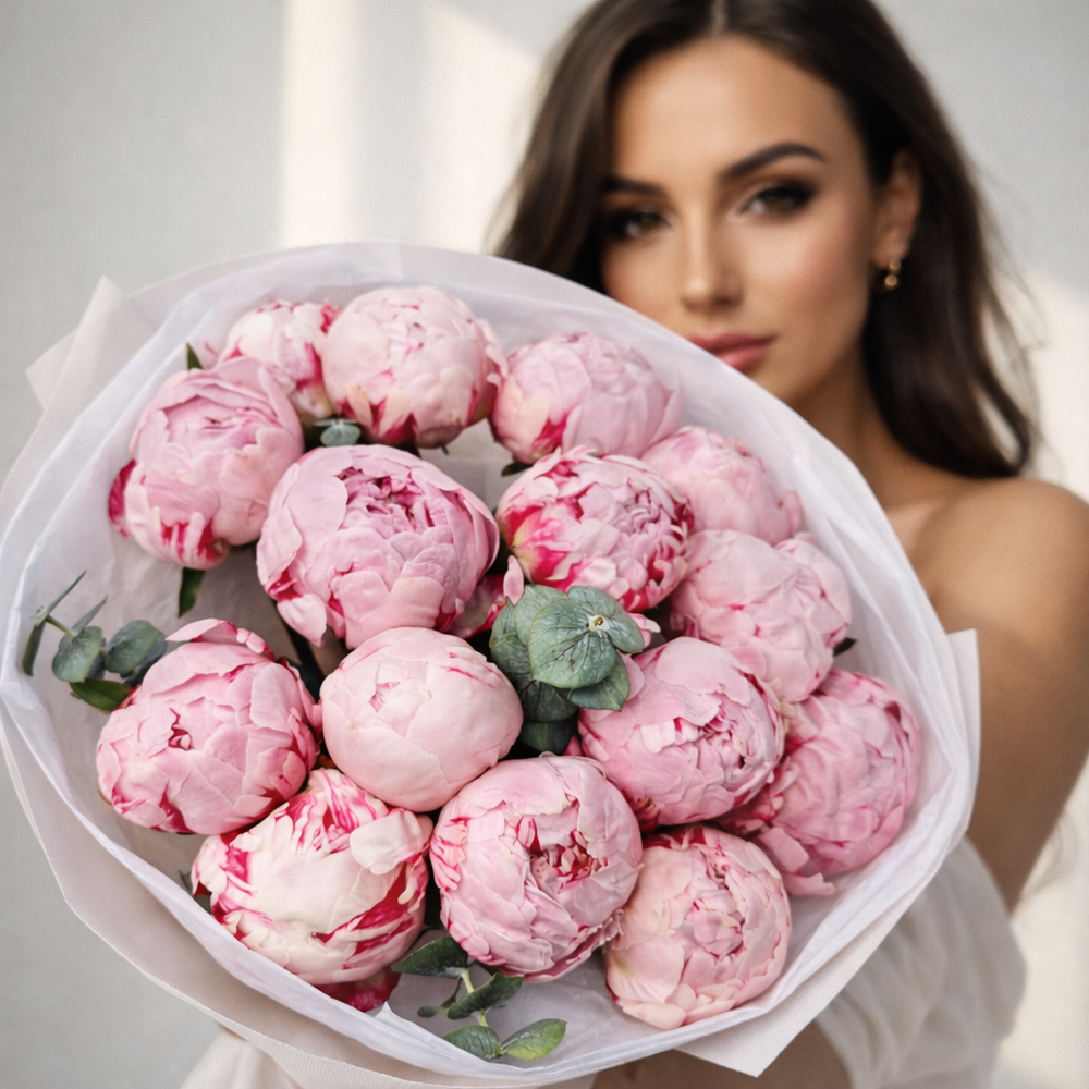 Букет из пионов "Мечта Жасмин"