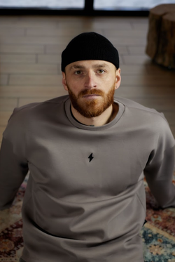 Лонгслив капучино interlock