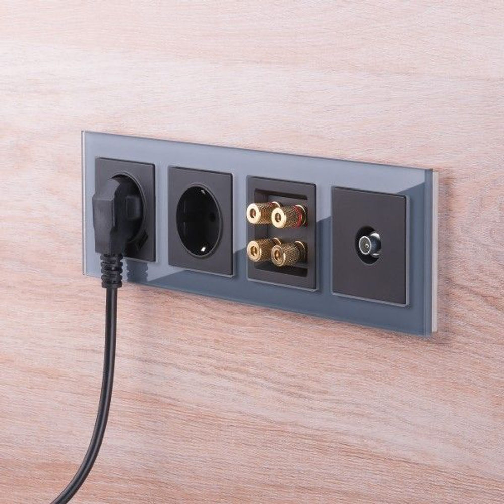 Розетка HDMI (черный матовый)