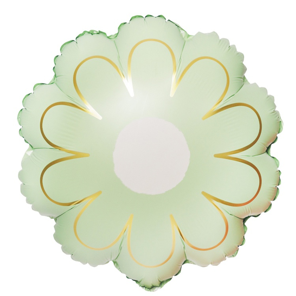 Фигура Цветок Ромашка зеленая с золотом (21"/53 см)