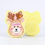 Бомбочка в форме оленёнка «Сияй!» с ароматом миндаля и молока - 130 гр.