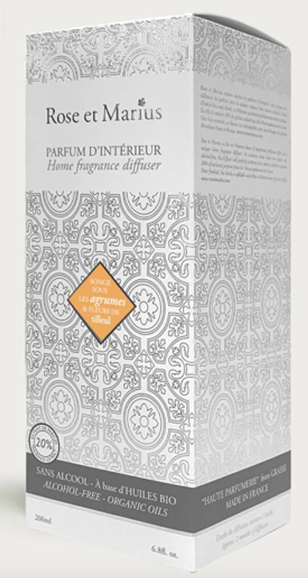 Диффузор 200мл Rose & Marius Agrumes & Tilleul фото