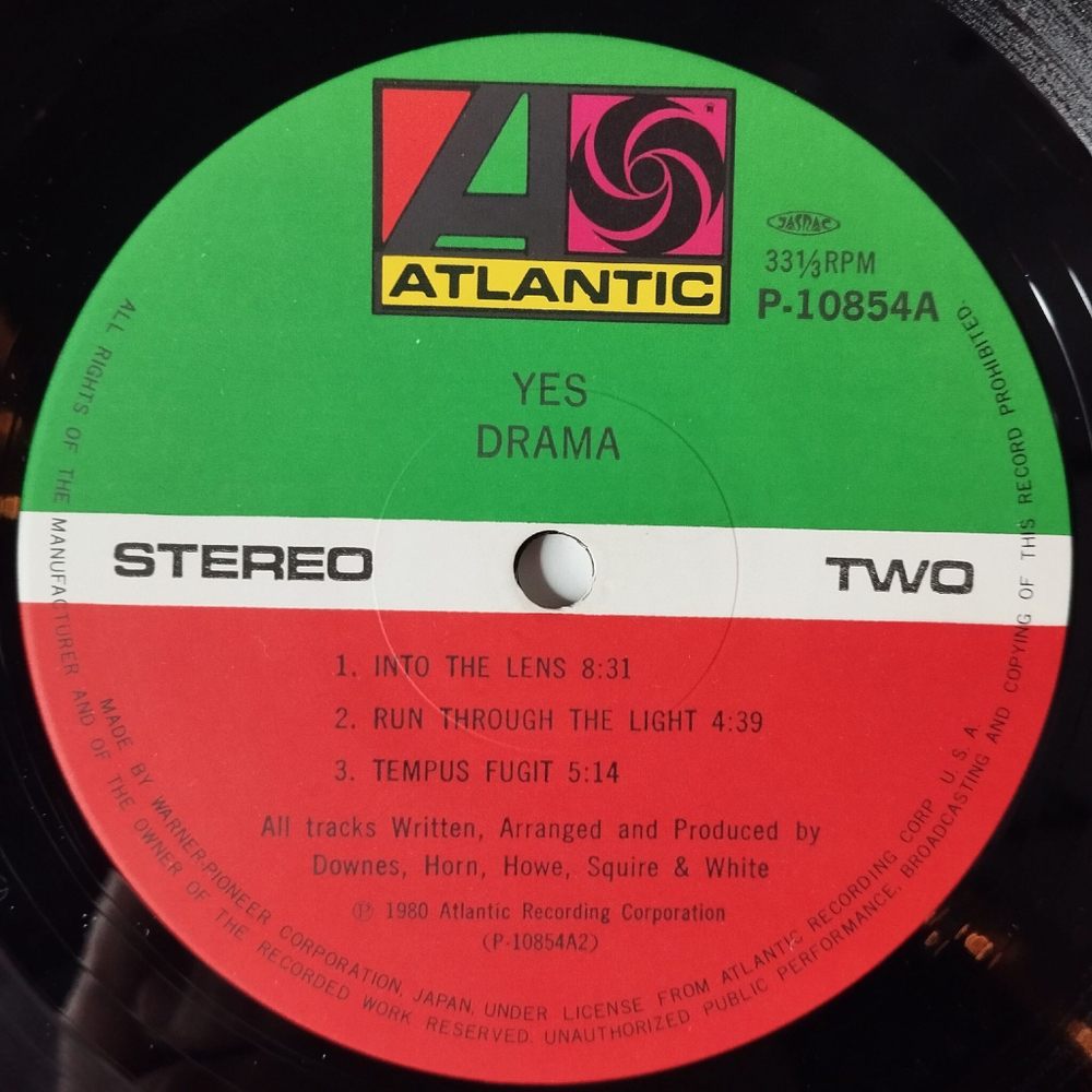 Винтажная виниловая пластинка LP Yes Drama (Japan 1980) (Obi)