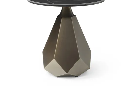 Журнальный столик Sharp Ø50х51 см, черная керамика