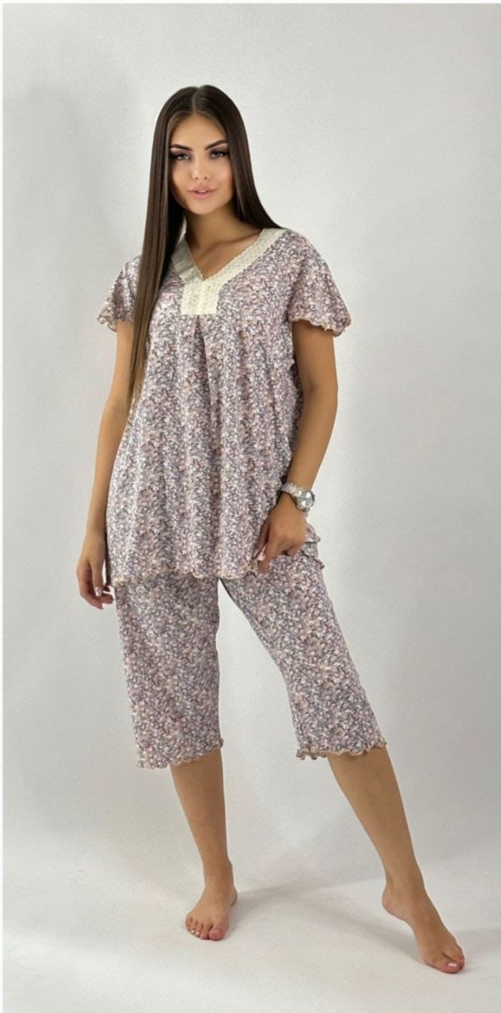 Пижама бриджи+футболка к/р 0212